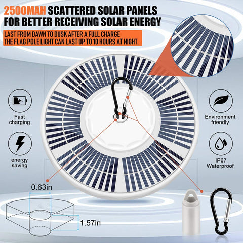 UFO Solar FlagPole Light Gen²