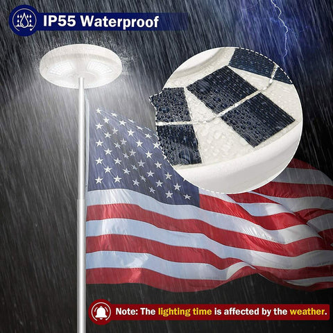 UFO Solar FlagPole Light + Flag Gift