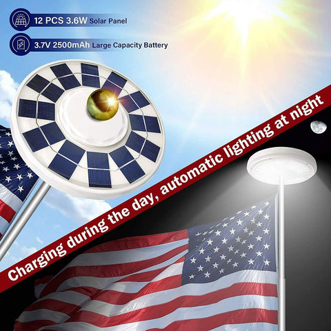 UFO Solar FlagPole Light + Flag Gift