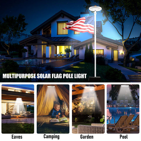 UFO Solar Flagpole Light